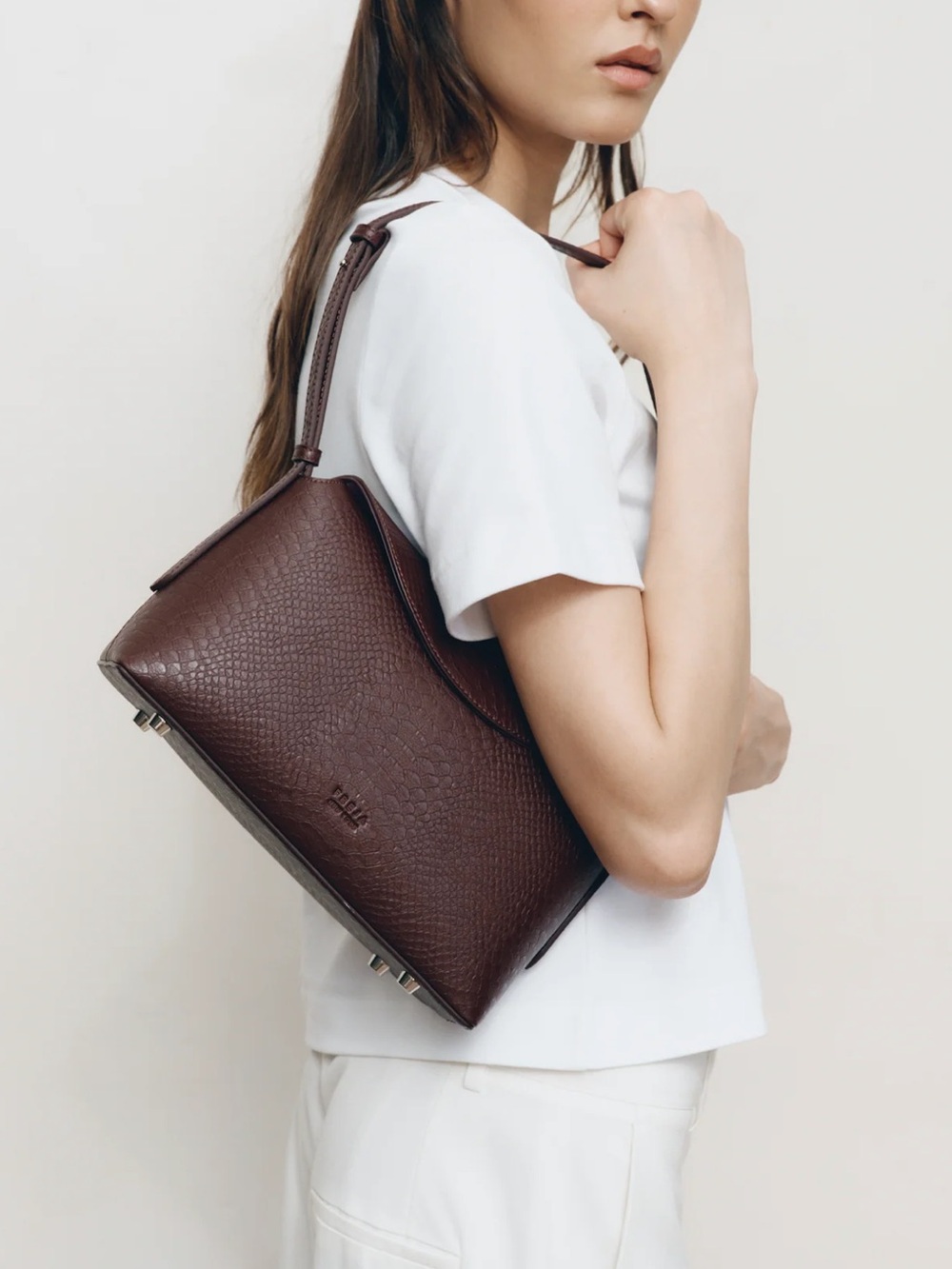 Freja New York Hudson Bag Berry Croc